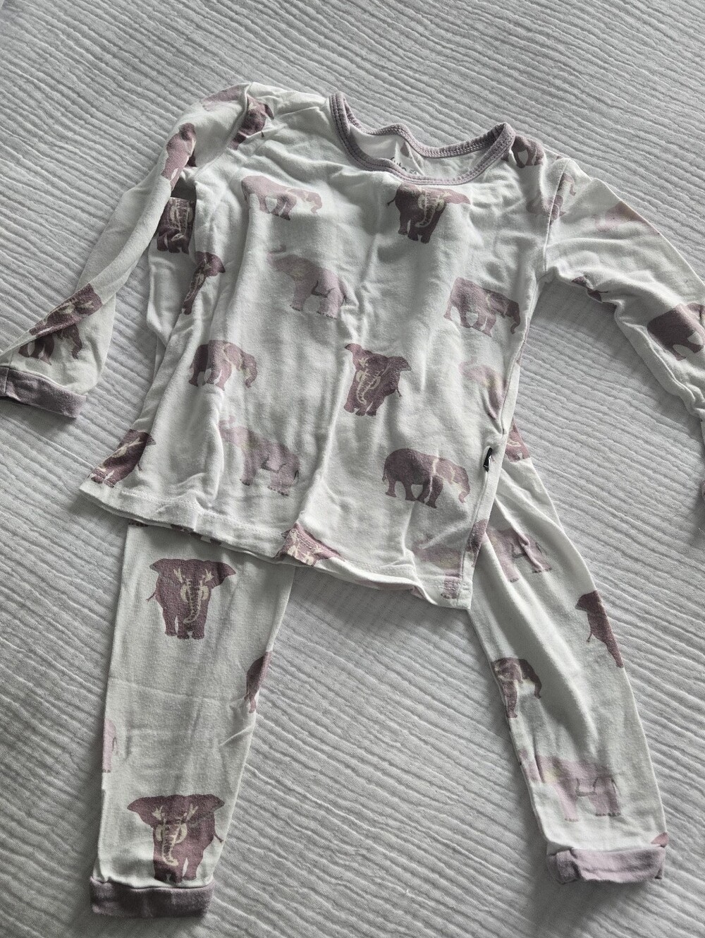 Kyte Baby Long Sleeve Pajamas in Elephant — 2T (Shrunk - Fits Like 12-18mo)